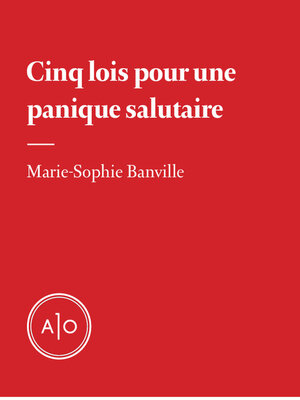 cover image of Cinq lois pour une panique salutaire